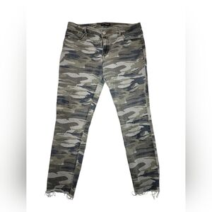Express Women's Camo Skinny Jeans - Olive & Gray